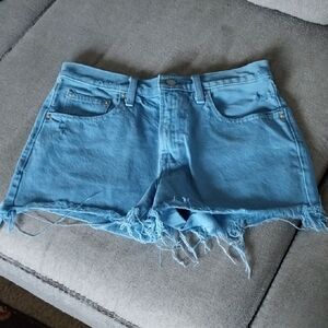 Lucky Brand Dusty Blue Relaxed Jean Short